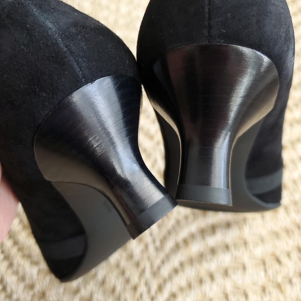 Anne Klein Women's Akvanity Black iflex Suede Heeled Shoe Size 7 - Picture 10 of 14